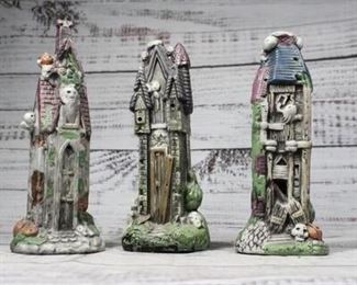 Lot of Ceramic Decorative Halloween Houses