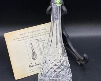 RARE Vintage Waterford Crystal Punch Filler
