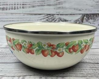 Strawberry and Flower Designed Bowl