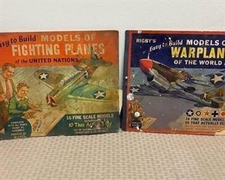 Vintage 1940s Rigbys Paper Model Airplane Books