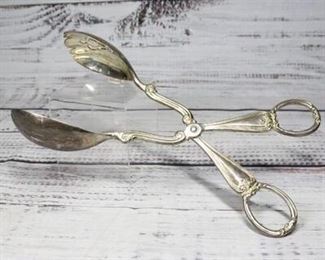 Vintage Gorham Heritage Made in Italy Silverplate Salad Tongs