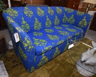 Hand painted high back sofa