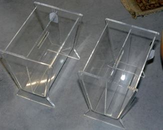 Lucite book racks