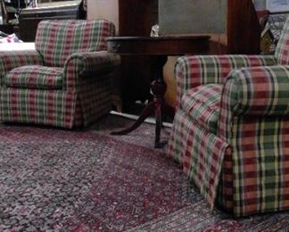 Sherrill Plaid Chairs (2)