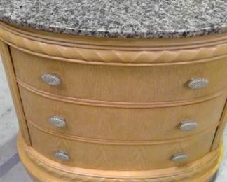 Three Drawer Marble Top Chest