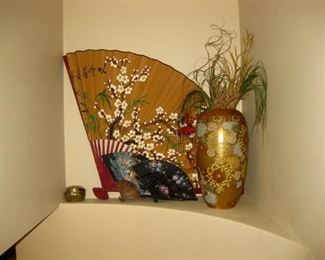 Oriental Vase & Fan