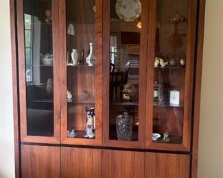 57"L x 75.5"H x 16"D Mid Century Modern Buffet China Cabinet - Dillingham