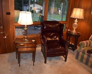 Lane Leather Wingback Recliner