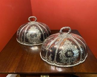 Silver plate Meat Domes