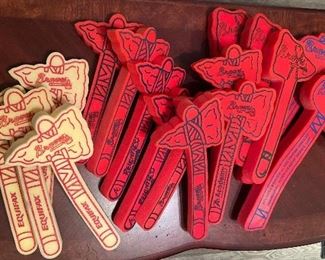 Lot of Braves  Foam Tomahawk’s
Braves Tomahawk Souvenir from Equifax
Braves Tomahawk Souvenir from First Union Bank