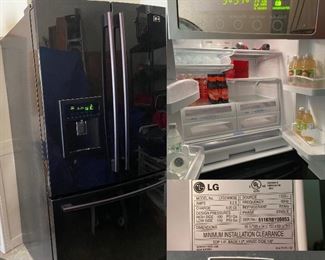 LG Black Refrigerator Model # LFD25860SB