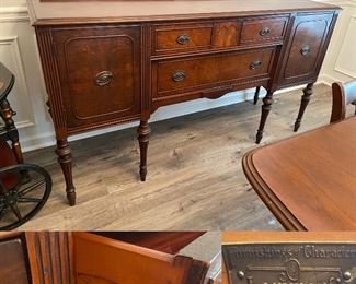 Vintage Burl Wood Server/Buffet/Console By Lammert’s Furnishings of Character 