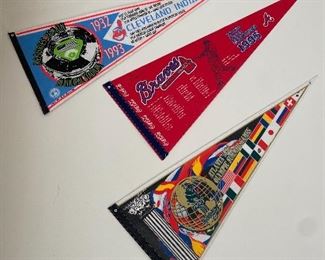 1995 World Series Braves Pennant 
1993 Cleveland Indians Pennant
1996 Olympic Summer Games Pennant 