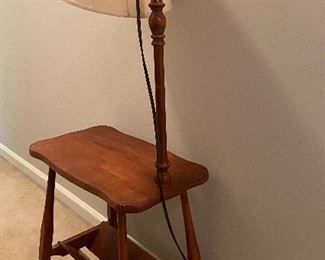 Vintage Maple Lamp Table/Magazine Rack