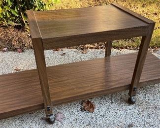 Mid Century  Rolling Media Cart