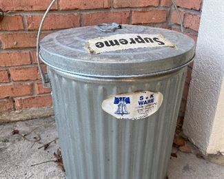 Small Galvanized Seed Can