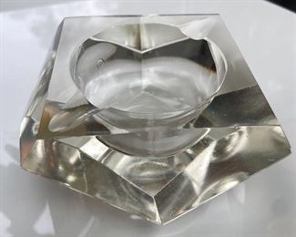 Heavy Crystal Ashtray 