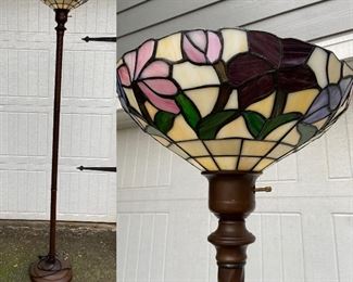 Tiffany Style Bronze Color Base Floor Lamp
