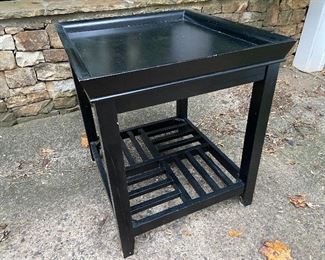 Black Wood Side Table