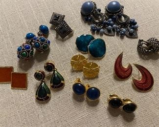 Vintage & Newer Clip & Pierced Earrings 