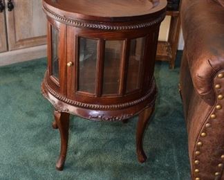 Mahogany Curio End Tables (pair)