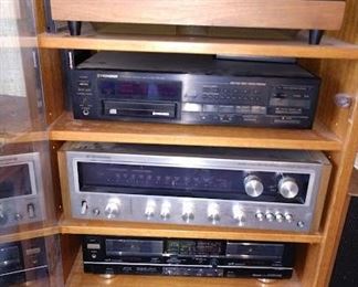 TV Room:
Fisher Cassette Double Auto Reverse CR-W880
Kenwood Receiver KR-6400
Pioneer CD Player PD-M6
Bic Turntable 960