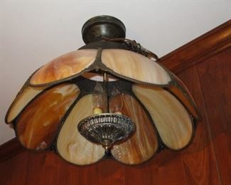 Slag glass fixture can be removed after sale.