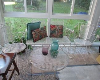 Iron table & chairs