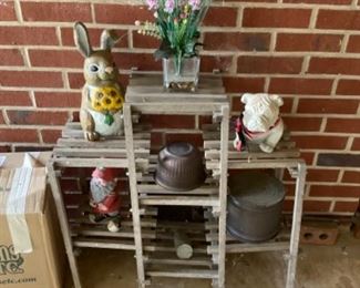 Mission style plant stand