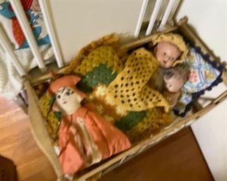 More dolls and cradle