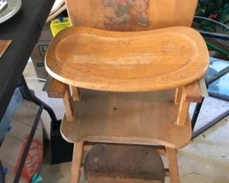 Vintage child’s high chair