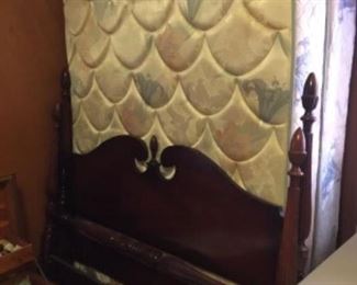 Queen bed mattress/box springs with headboard & footboard