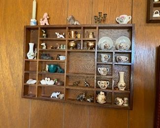 Whatnot shelf for small collectibles - items not included with shelf but may be purchased