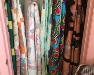 Bedroom closet - quilts