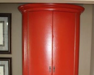TALL PAINTED BAR CABINET