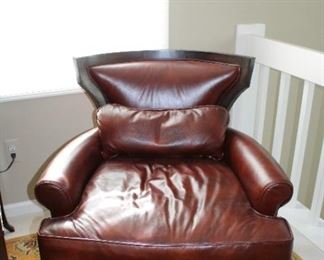 LEATHER ACCENT CHAIR (1 OF 2)