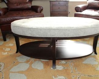 OVAL UPHOLSTERED COFFEE TABLE