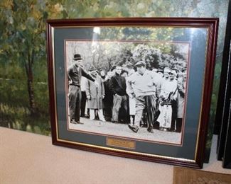 FRAMED ARNOLD PALMER & JACKIE GLEASON PHOTOGRAPH 