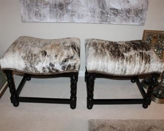 ANIMAL HIDE  BENCHES