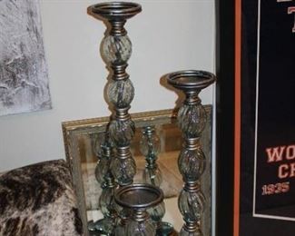 3PC TALL CANDLE HOLDERS