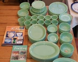 88 pc. VINTAGE FIRE KING JADE SET-EXCELLENT CONDITION( SOLD ALL TOGETHER)