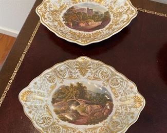 signed Derby plates