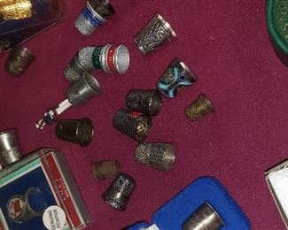 Some sterling silver thimbles