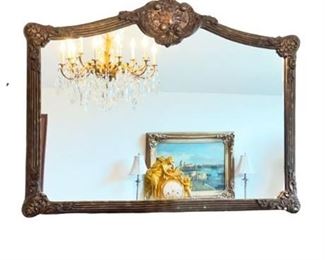 Lot 009
Carved Acanthus Leaf Gilded Mantle Mirror
