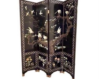 Lot 060
Vintage Asian Semi Precious Paneled Screen