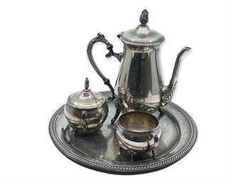 Lot 096
Decorative Plated Tea Set