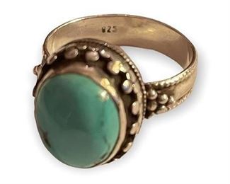 Lot 182b
Sterling 925 Turquoise Cuff Ring