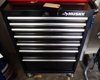Husky 7 Drawer Rolling Tool Chest, With Key, 43" x 30" x 18"