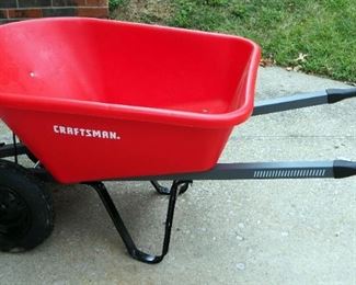 Craftsman 2 Wheeled Wheel Barrow With Air Tires, 6 Cuft Capacity