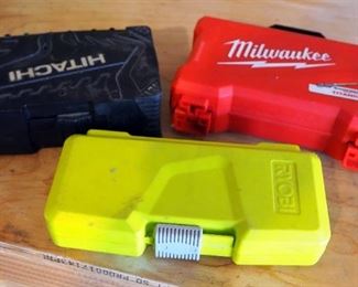 Ryobi, Hitachi, And Milwaukee Drill Bit Sets
